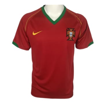 Men's Replica Nike Portugal Home Jersey 2006