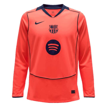 Men's Replica Nike Barcelona Third Long Sleeve Jersey 25/26