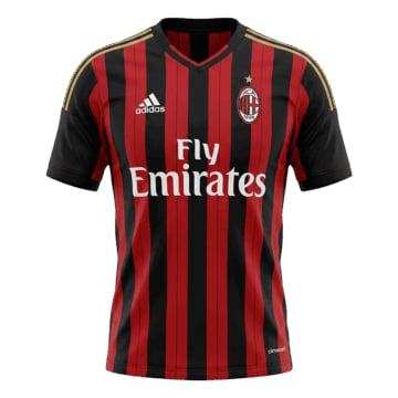 Men's Replica adidas AC Milan Home Jersey 13/14