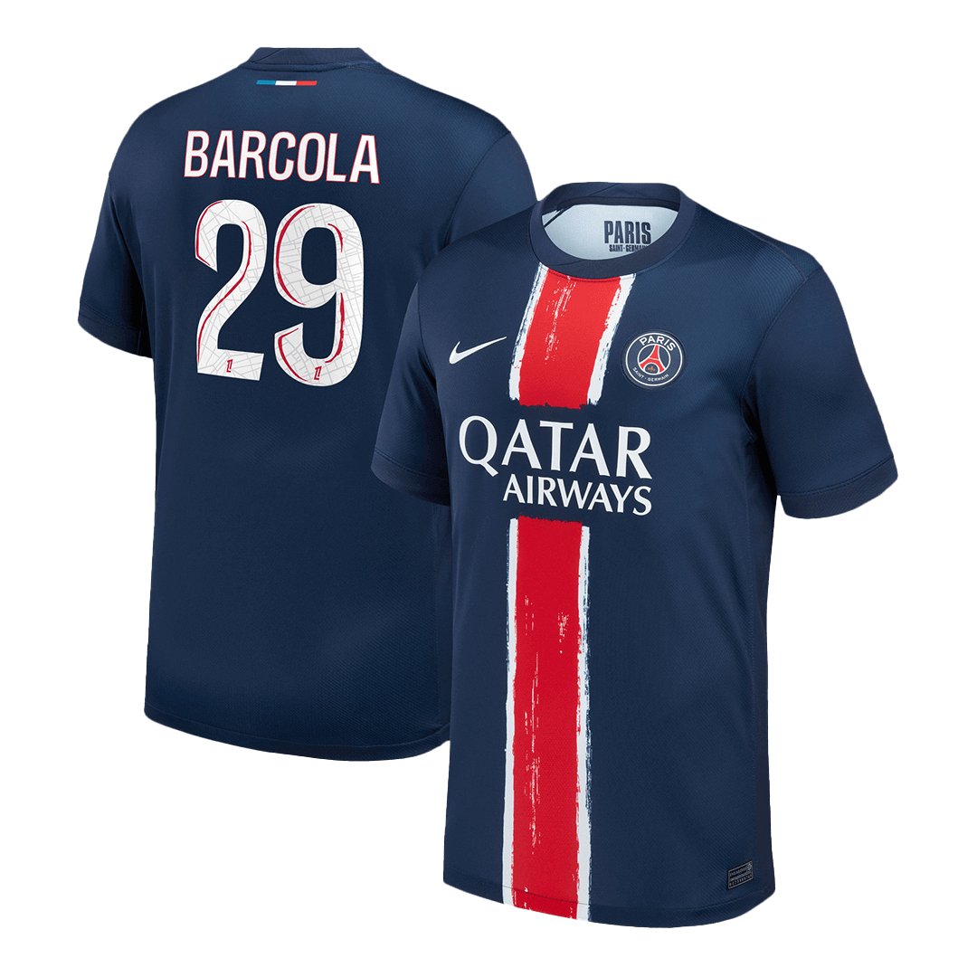 Men's Paris Saint-Germain BARCOLA #29 Home Jersey 24/25