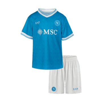 Kids Replica Ea7 Napoli Home Kit 25/26