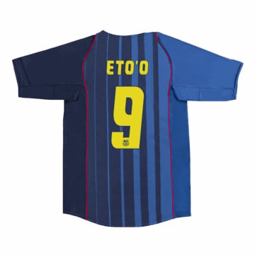 Men's Replica Nike Barcelona Away Jersey 04/05 ETO'O #9