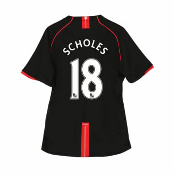Men's Replica Nike Manchester United Away Jersey 07/08 SCHOLES #18
