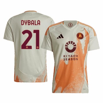 Men's Replica adidas AS Roma Away Jersey 24/25 DYBALA #21