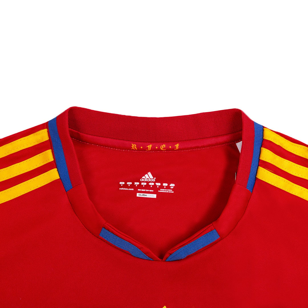 Men's Spain DAVID VILLA #7 Home Jersey 2010 - Image 5
