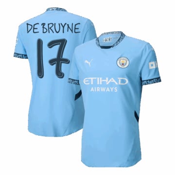Men's Manchester City DE BRUYNE #17 Home Player Version Jersey 24/25