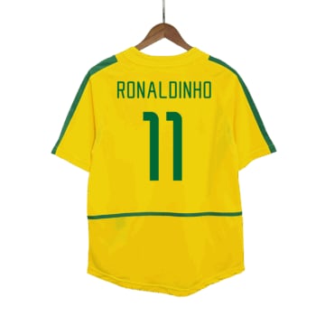 Men's Brazil RONALDINHO #11 Home Jersey 02/03