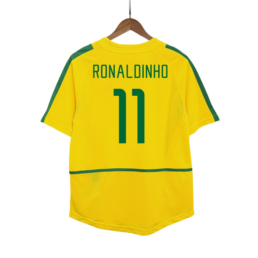 Men's Brazil RONALDINHO #11 Home Jersey 02/03