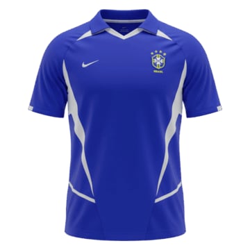 Men's Replica Nike Brazil Away Jersey 2002