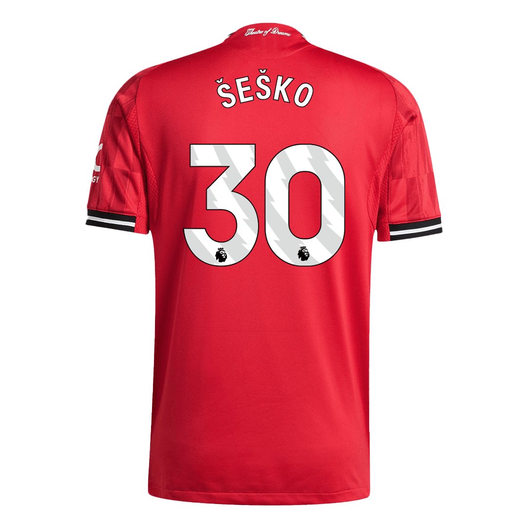 Men's Manchester United ŠEŠKO #30 Home Player Version Jersey 25/26 - Image 2