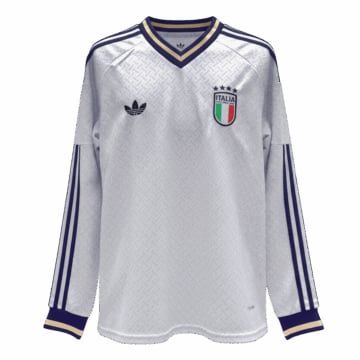 Men's Replica adidas Italy Away Long Sleeve Jersey 2026