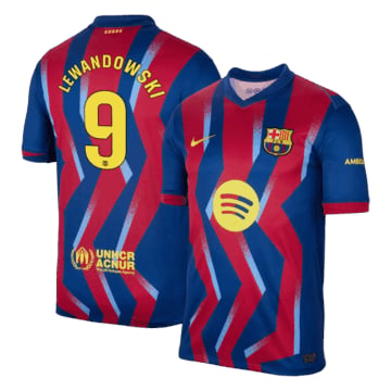 Men's Replica Nike Barcelona Fourth Jersey 25/26 LEWANDOWSKI #9