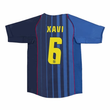 Men's Replica Nike Barcelona Away Jersey 04/05 XAVI #6