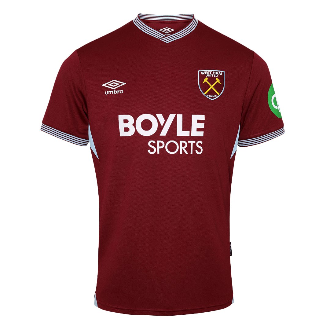 Men's Replica Umbro West Ham United Home Jersey 25/26