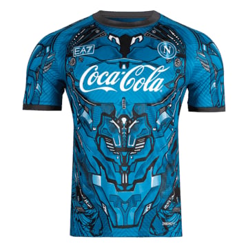 Men's Replica Ea7 Napoli Pre-Match Training Jersey 25/26
