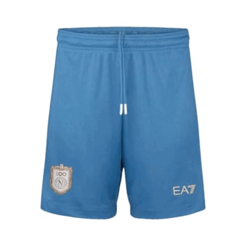 Men's Replica Ea7 Napoli Home Shorts 26/27