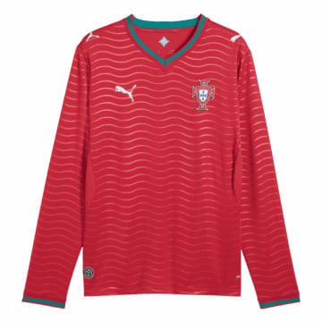 Men's Replica Puma Portugal Home Long Sleeve Jersey 2026