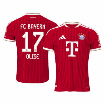 Men's Authentic adidas Bayern Munich Home Jersey 26/27 OLISE #17
