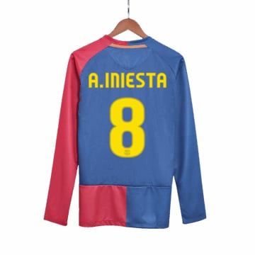 Men's Barcelona A.INIESTA #8 Home Jersey 08/09