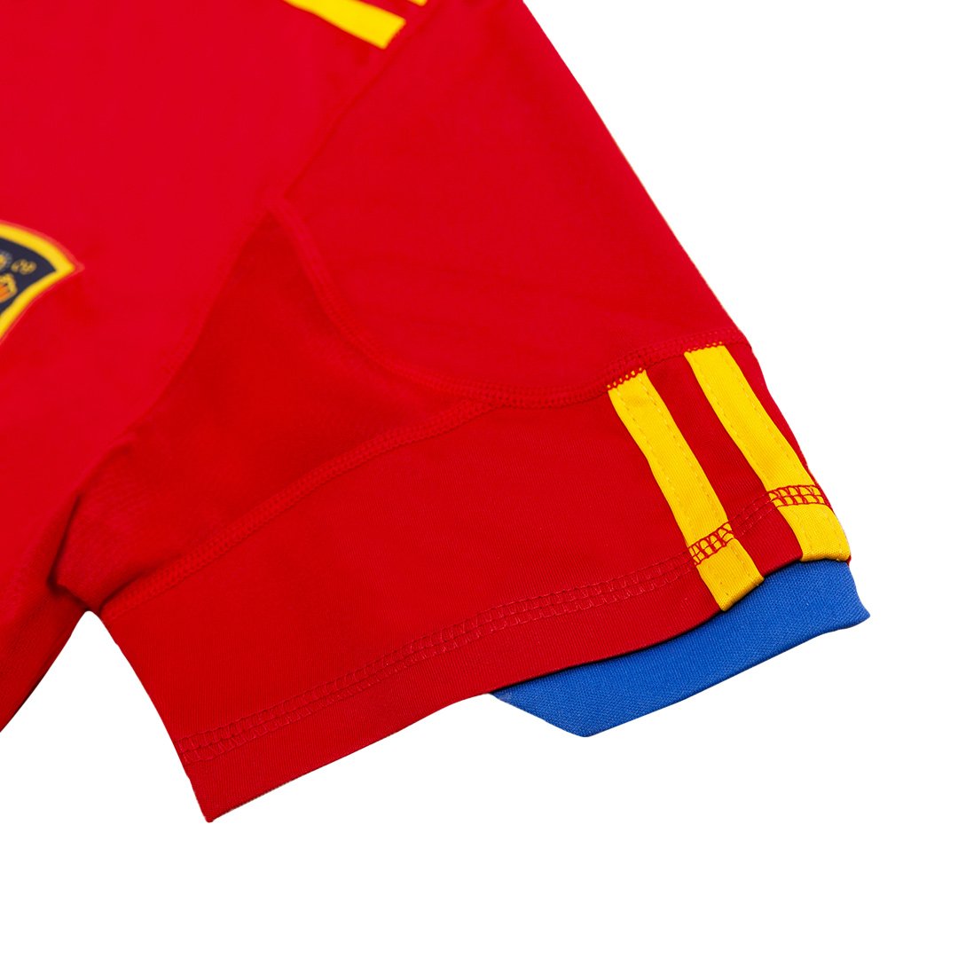 Men's Spain DAVID VILLA #7 Home Jersey 2010 - Image 7