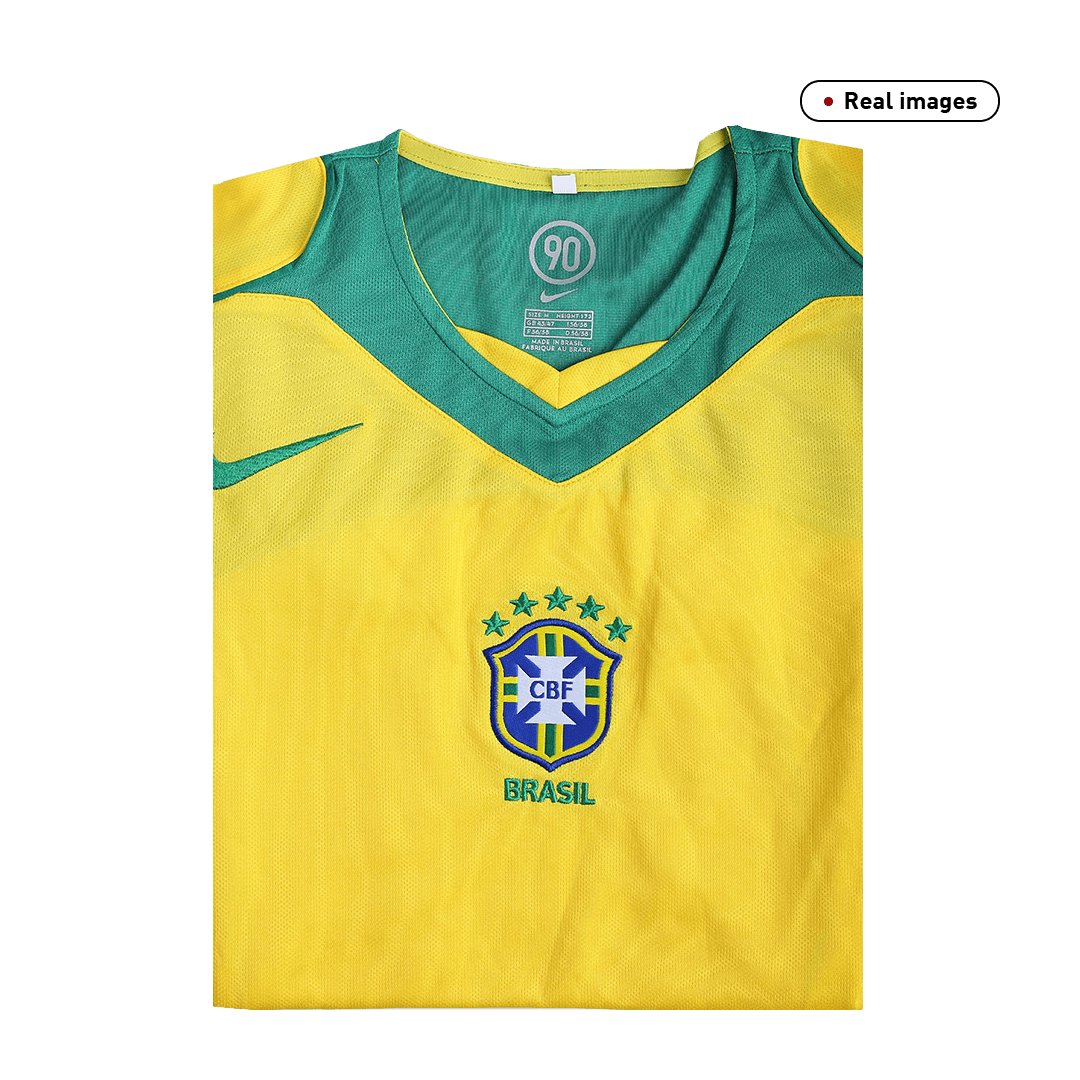Men's Replica Nike Brazil Home Jersey 2004 - Image 2
