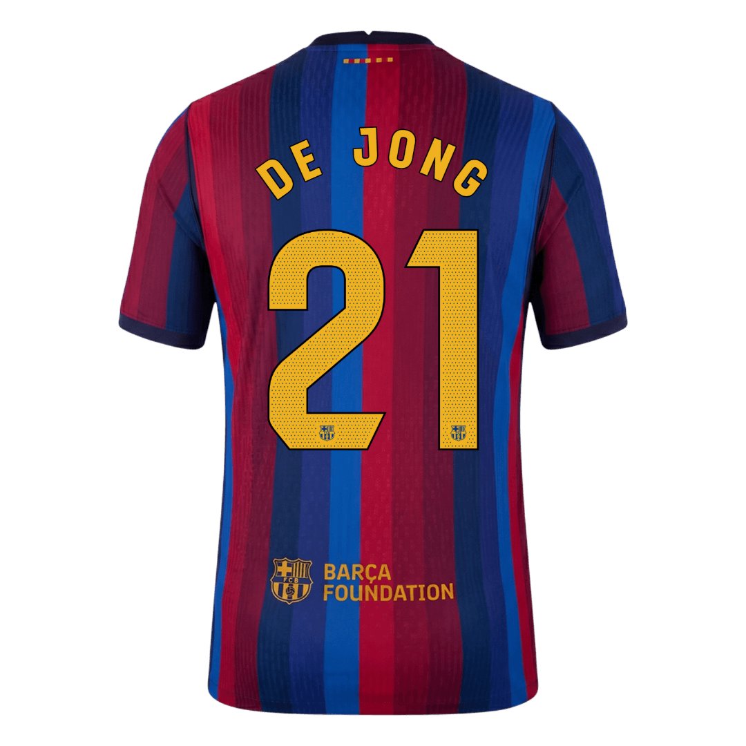 Men's Authentic Nike Barcelona Home Jersey 26/27 DE JONG #21 - Image 2
