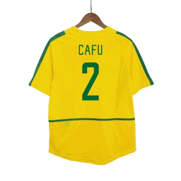 Men's Brazil CAFU #2 Home Jersey 02/03