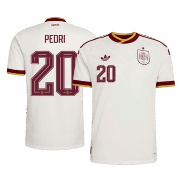 Men's Authentic adidas Spain Away Jersey 2026 PEDRI #20