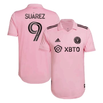 Men's Inter Miami CF SUÁREZ #9 Home Player Version Jersey 2022