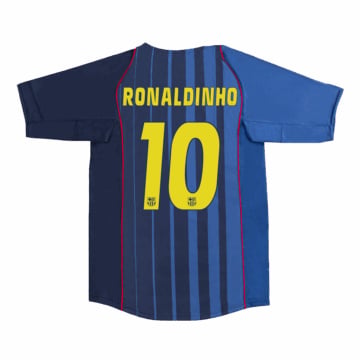 Men's Replica Nike Barcelona Away Jersey 04/05 RONALDINHO #10