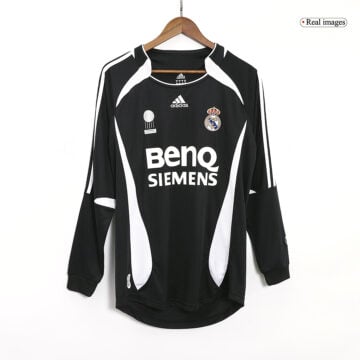 Men's Replica adidas Real Madrid Away Long Sleeve Jersey 06/07