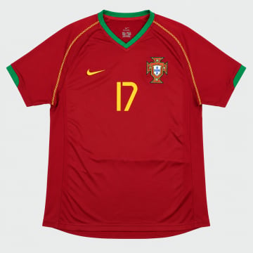 Men's Replica Nike Portugal Home Jersey 2006 C.Ronaldo #17